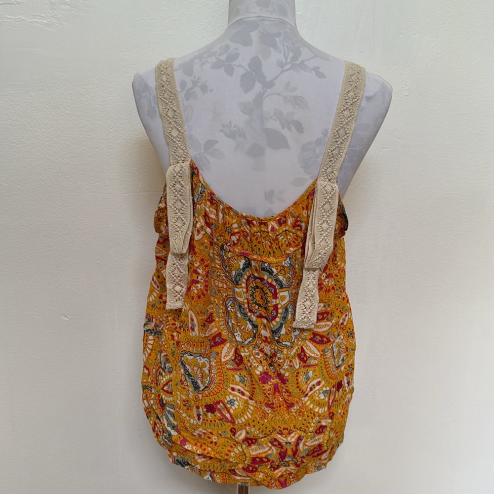 Rachel Zoe Orange Floral Print Macro Mai Straps - Picture 6 of 10